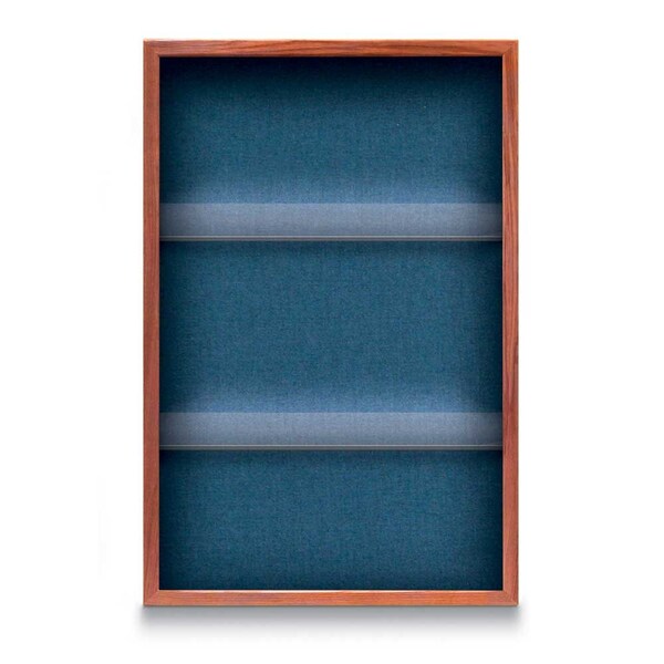 United Visual Products Outdoor Enclosed Combo Board, 48"x36", Satin Frame/White Porc & Burgundy UVCB4836OD-WHTPORC-DBURGU - main